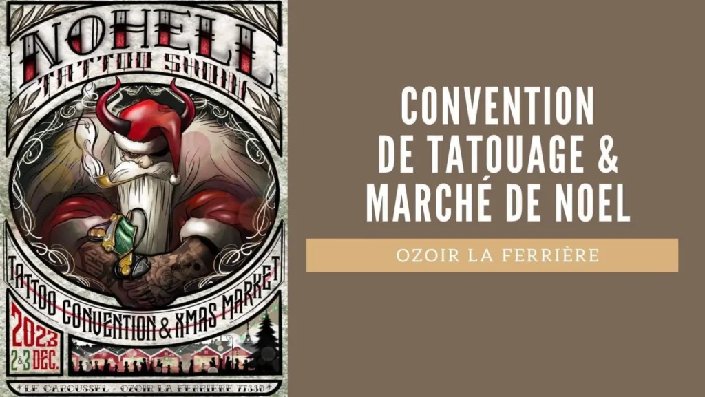 Illustration de la Convention de tatouage et du Marché de Noël à Ozoir la Ferrière, en décembre 2023.