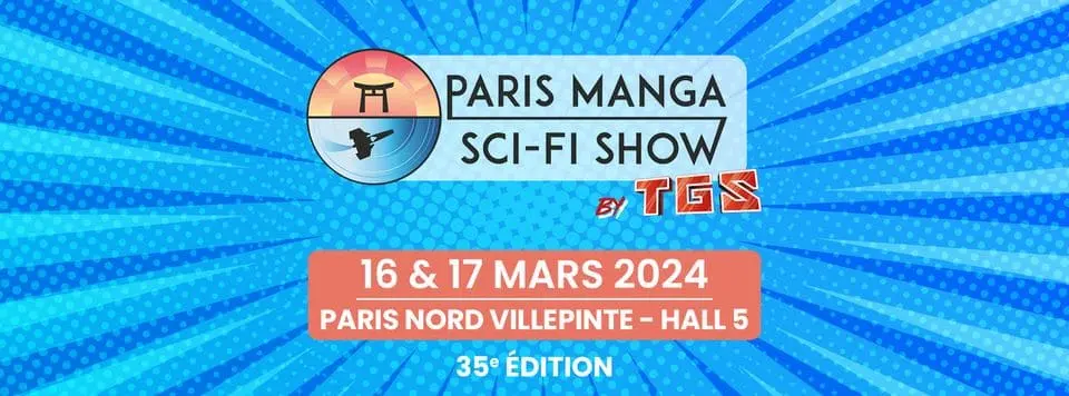Logo du Paris Manga Show des 16 et 17 mars 2024.